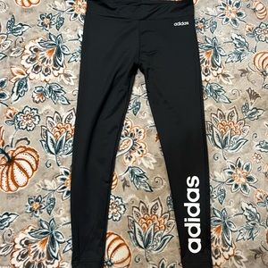 Adidas womens black leggings size LARGE